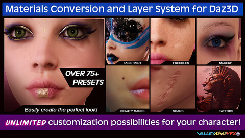 UE5 Materials Conversion and Layer System for Daz3D Imports