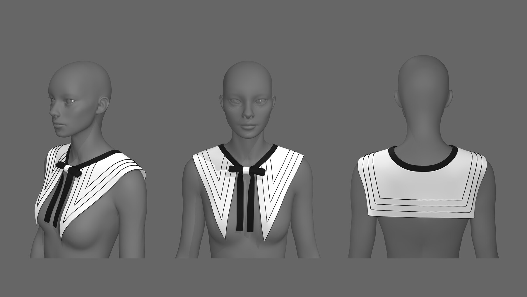 ArtStation 20 collar models /Marvelous Designer +OBJ +FBX Game Assets