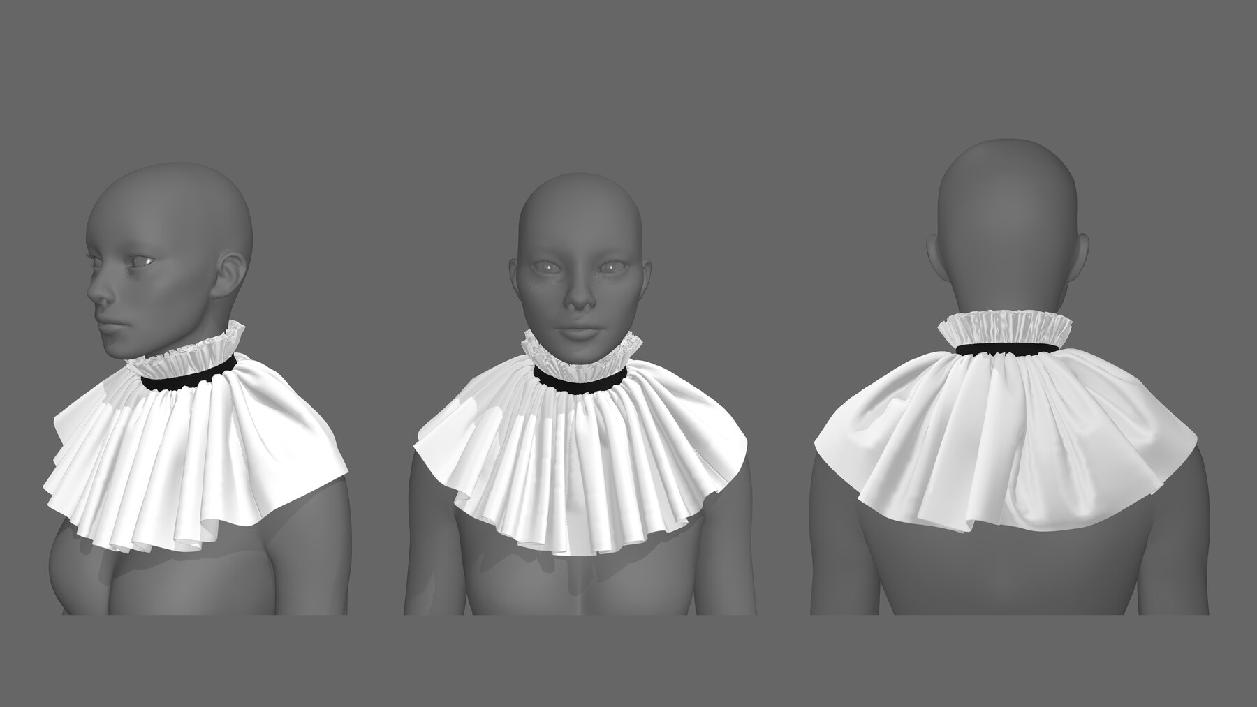 ArtStation 20 collar models /Marvelous Designer +OBJ +FBX Game Assets