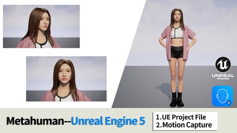 Ruby- Asian face/medium length hair--Metahuman/Unreal engine 5