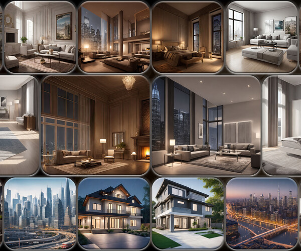 ArtStation - 700 Modern Architecture | City - Interior - Exterior ...