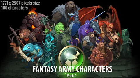 Fantasy Army Characters pack1