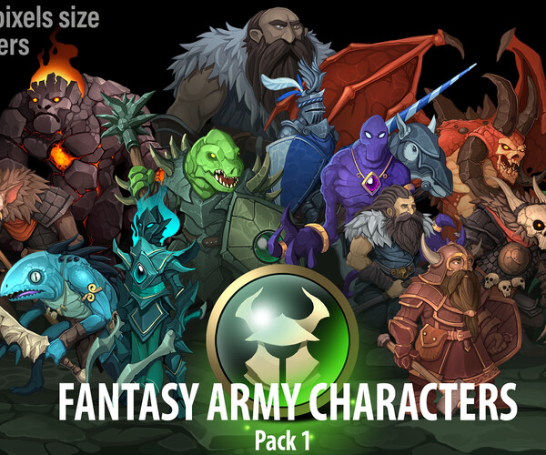 ArtStation - Fantasy Army Characters Pack1 | Game Assets