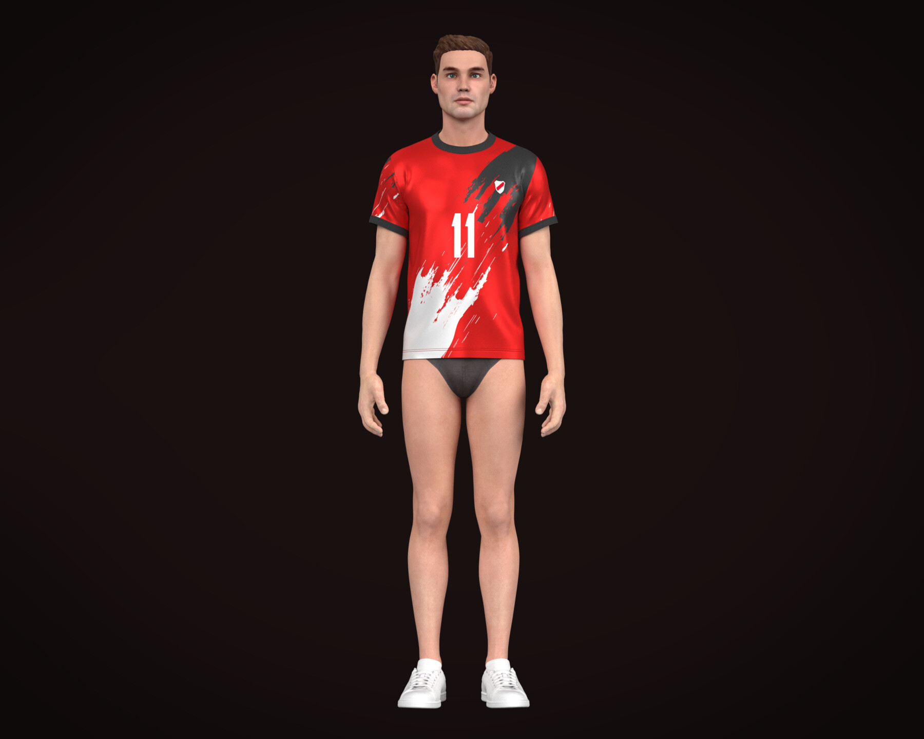 3D Soccer Football Red color Jersey Player-11 - TurboSquid 2037703