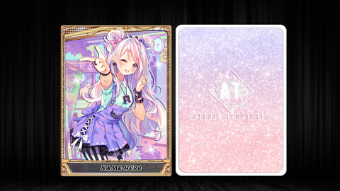 Anime game card template Vol3