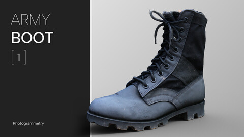 Army Boot 01 - Photogrammetry (RAW)