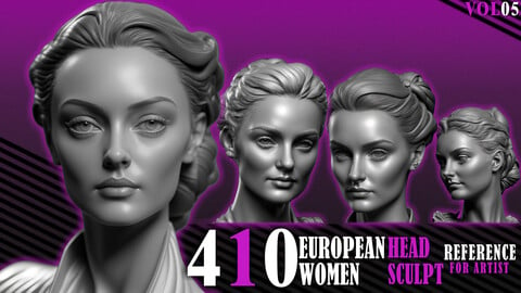 410 European Women Head Sculpt,Reference for Artist- VOL05