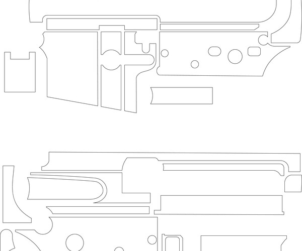 ArtStation - AR 15 Gun Blank Template | Artworks