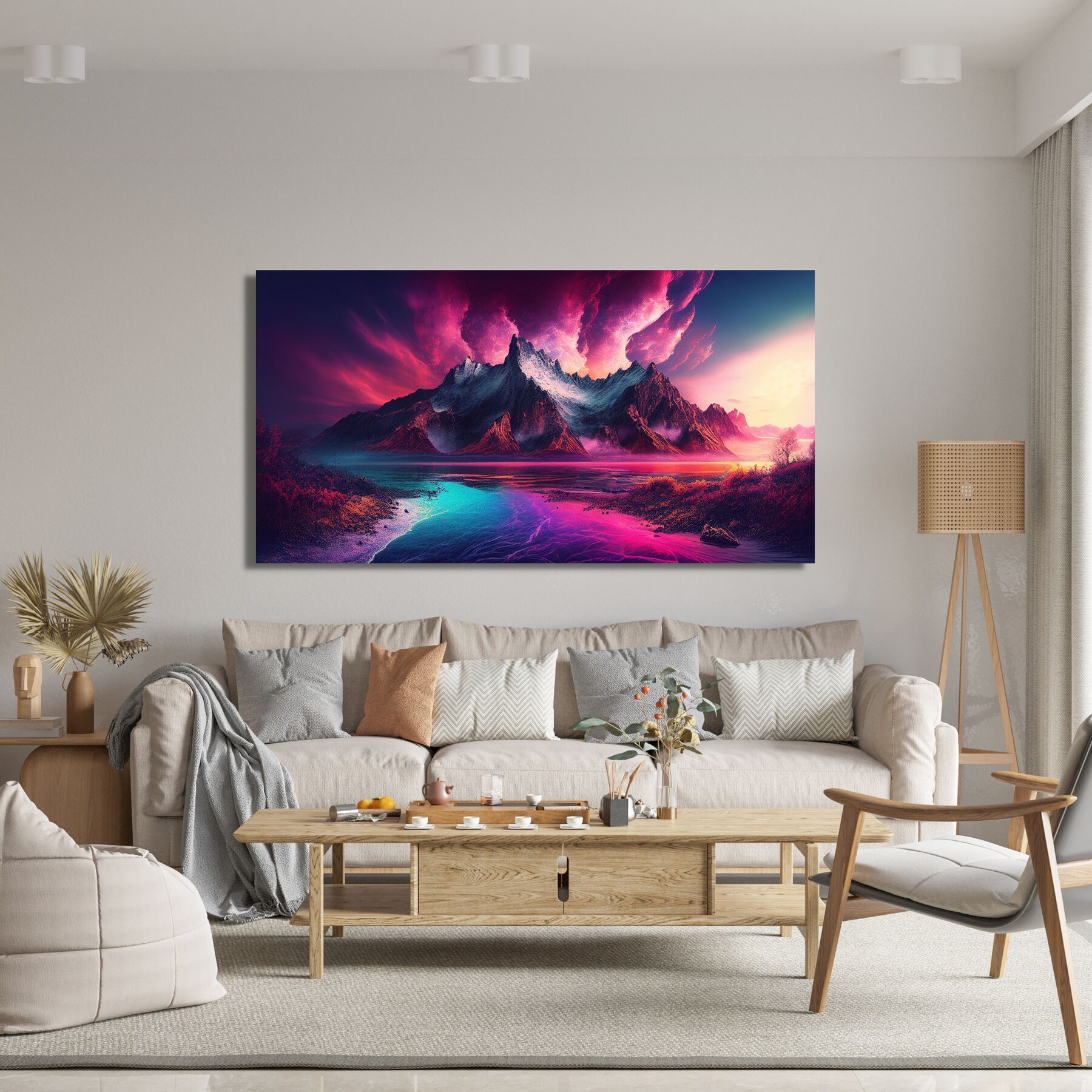 ArtStation Original Landscape Painting Abstract Mountain, Decor