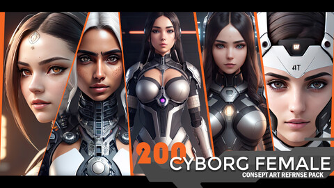 "200 Realistic Female Sci-Fi Reference Pack | High-Resolution PNG Images"