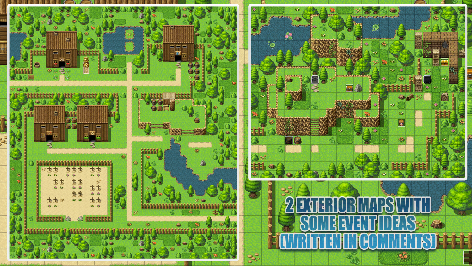 ArtStation - WOOD VILLAGE (RPG MAKER Map Presets) | Game Assets