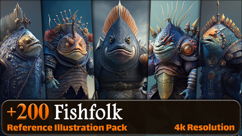 220 Fishfolk Reference Pack | 4K | v.9
