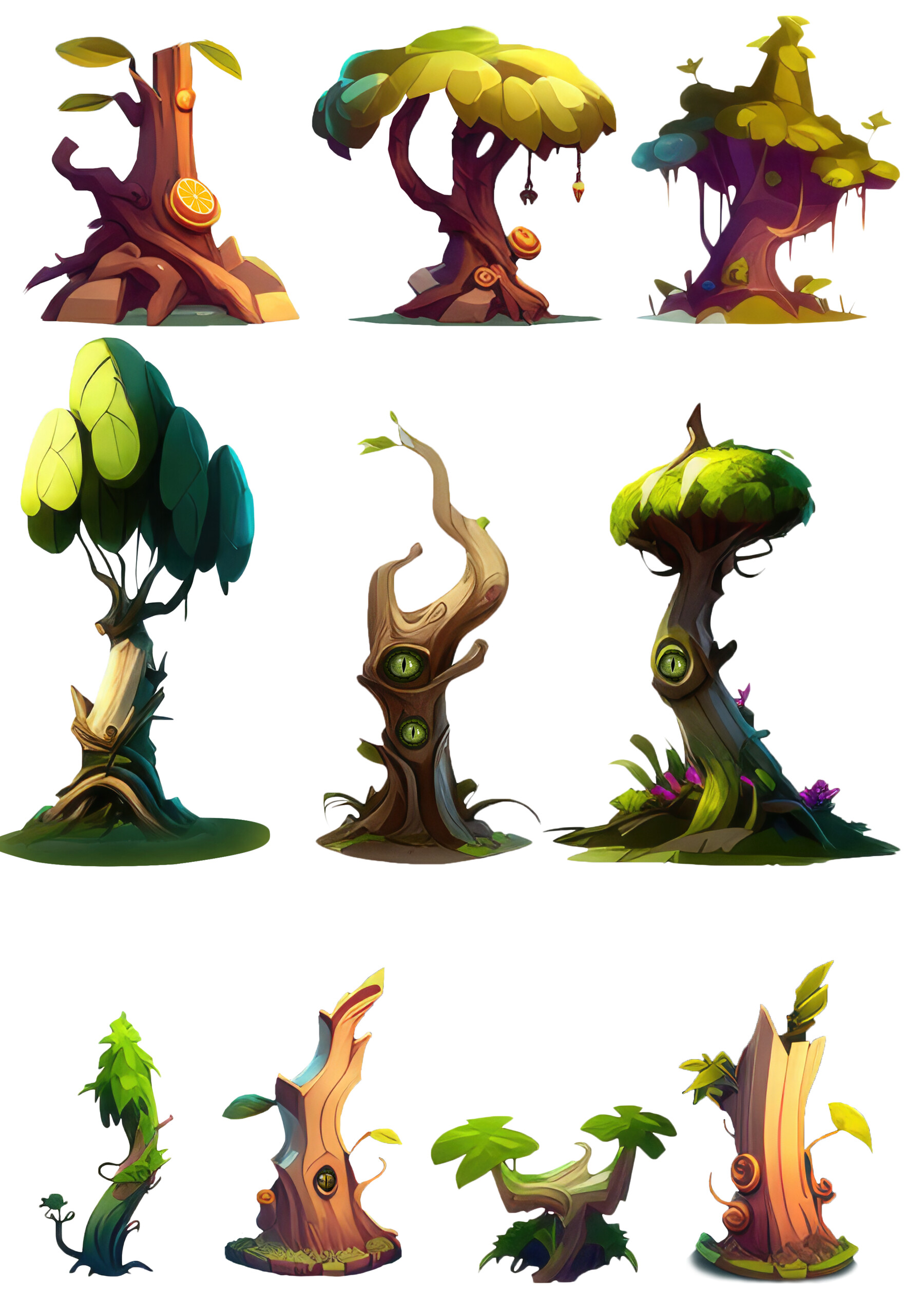 ArtStation - Stylized Tree pack | Game Assets