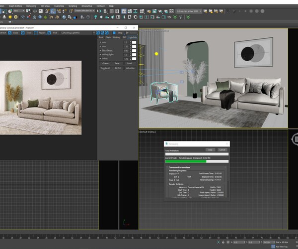 ArtStation - Interior livingroom scene 05 | Resources