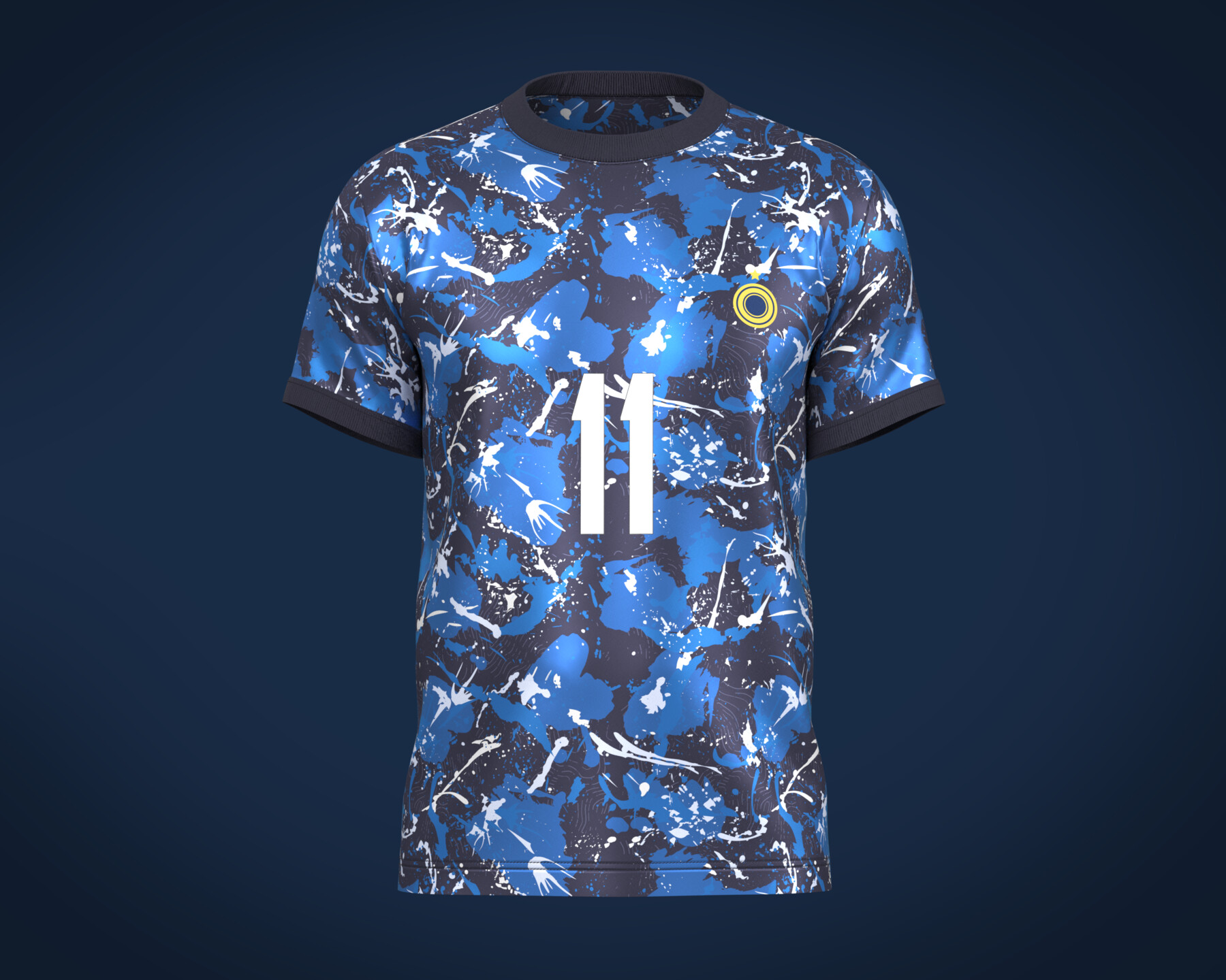 ArtStation - Soccer Dark Blue jersey Player-06