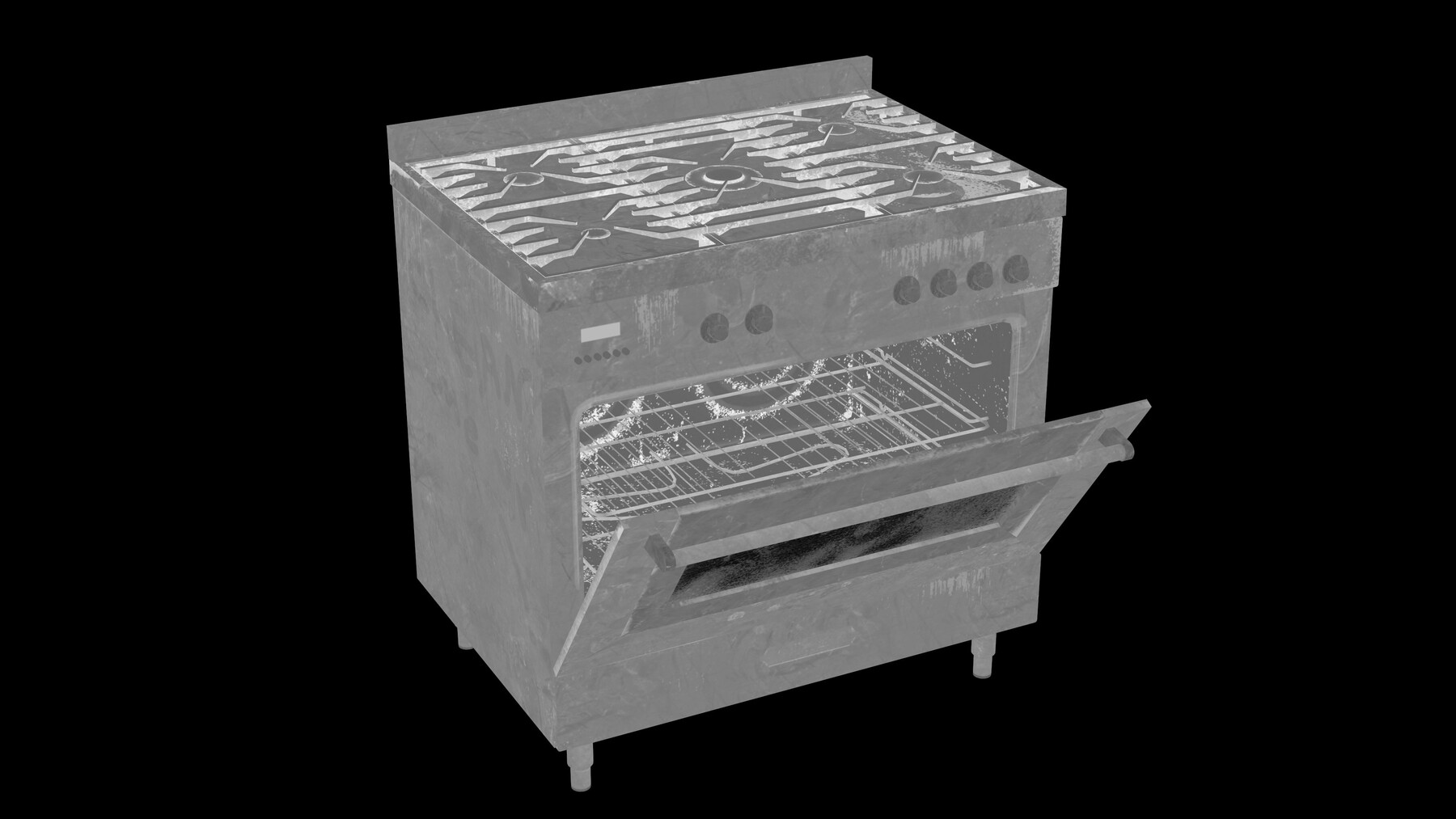 ArtStation Gas Stove Game ready props Game Assets