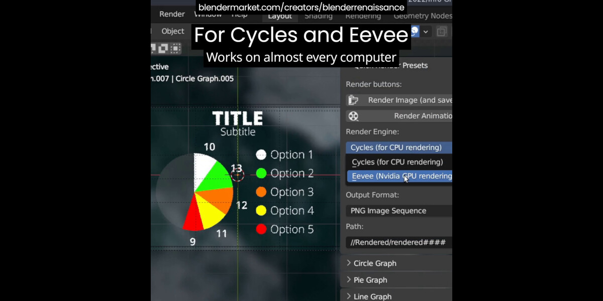ArtStation Info Graphs For Blender (Using Geometry Nodes) Resources