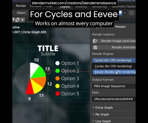 ArtStation Info Graphs For Blender (Using Geometry Nodes) Resources
