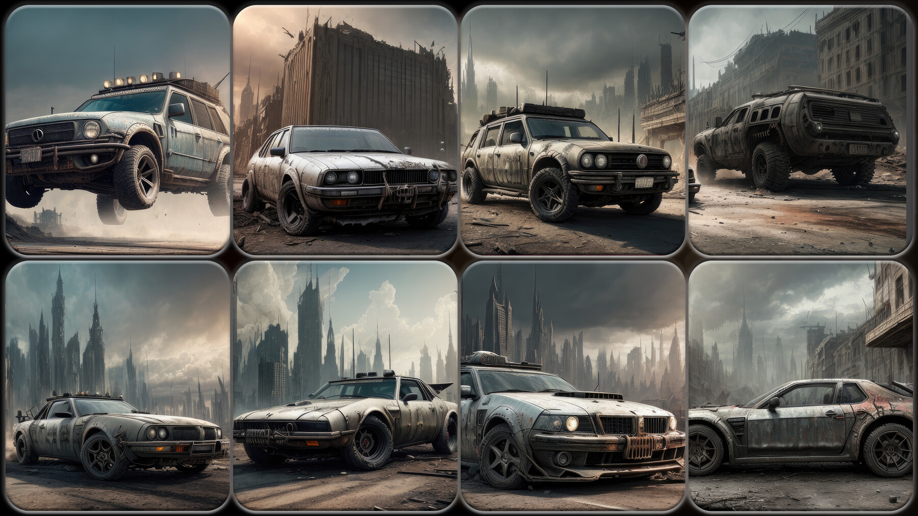 ArtStation - 320 Apocalyptic Car Reference Pack | 4K | v.1 | Artworks