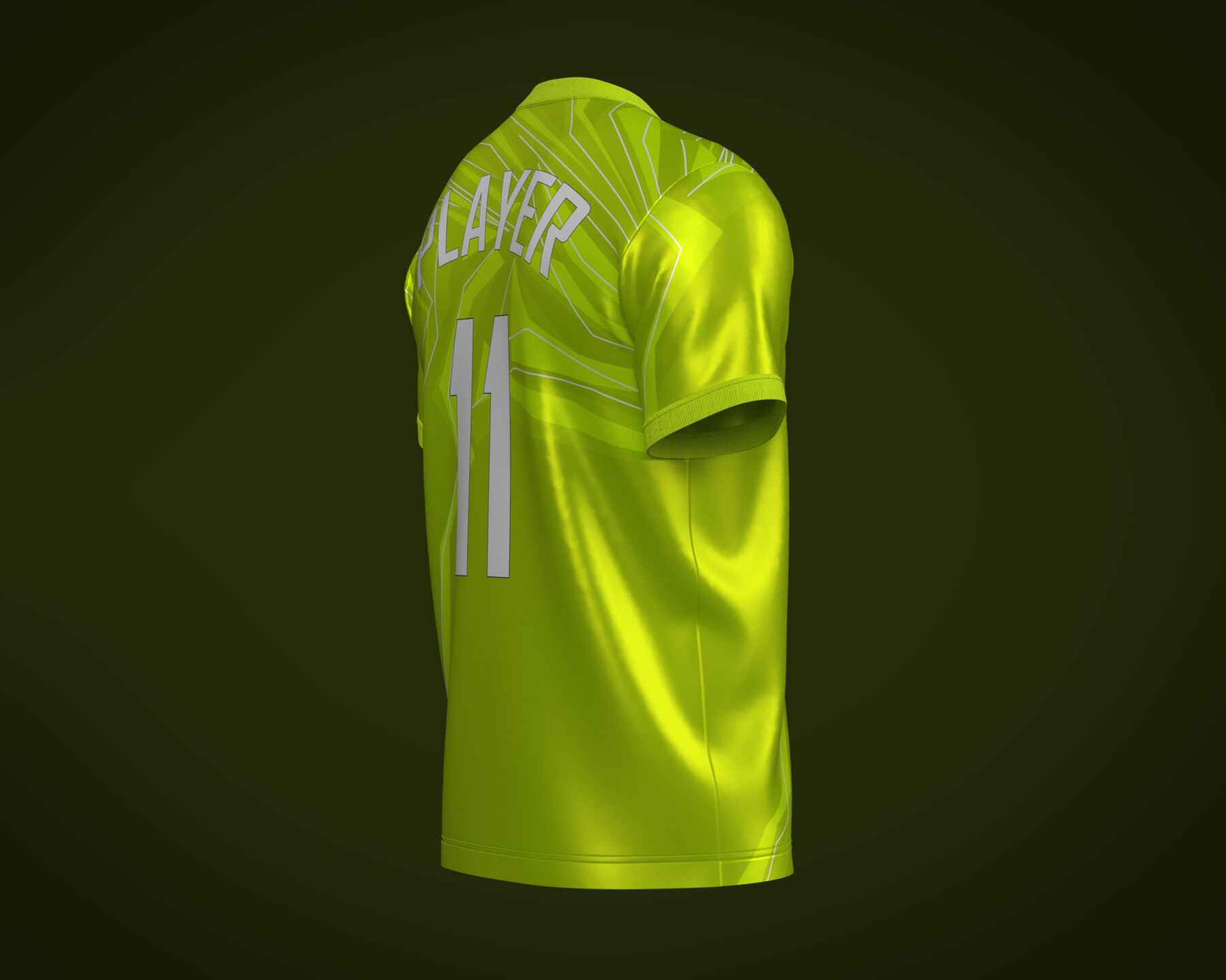ArtStation - Soccer Black And Green Football Jersey Player-11