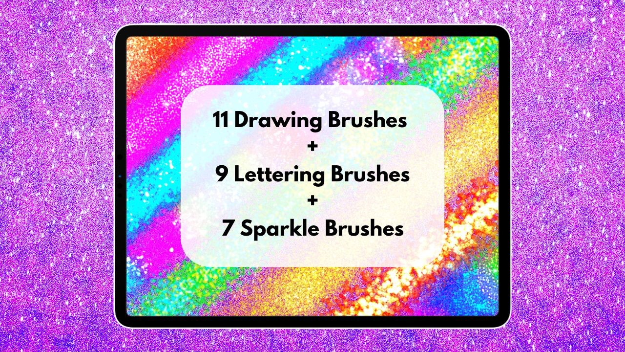 ArtStation Glitter & Shimmer procreate brush set, Procreate Glitter