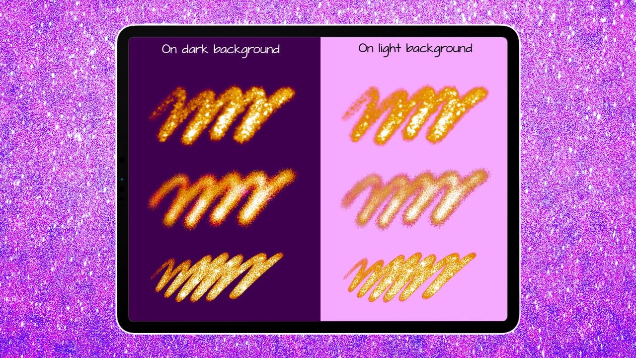 ArtStation Glitter & Shimmer procreate brush set, Procreate Glitter