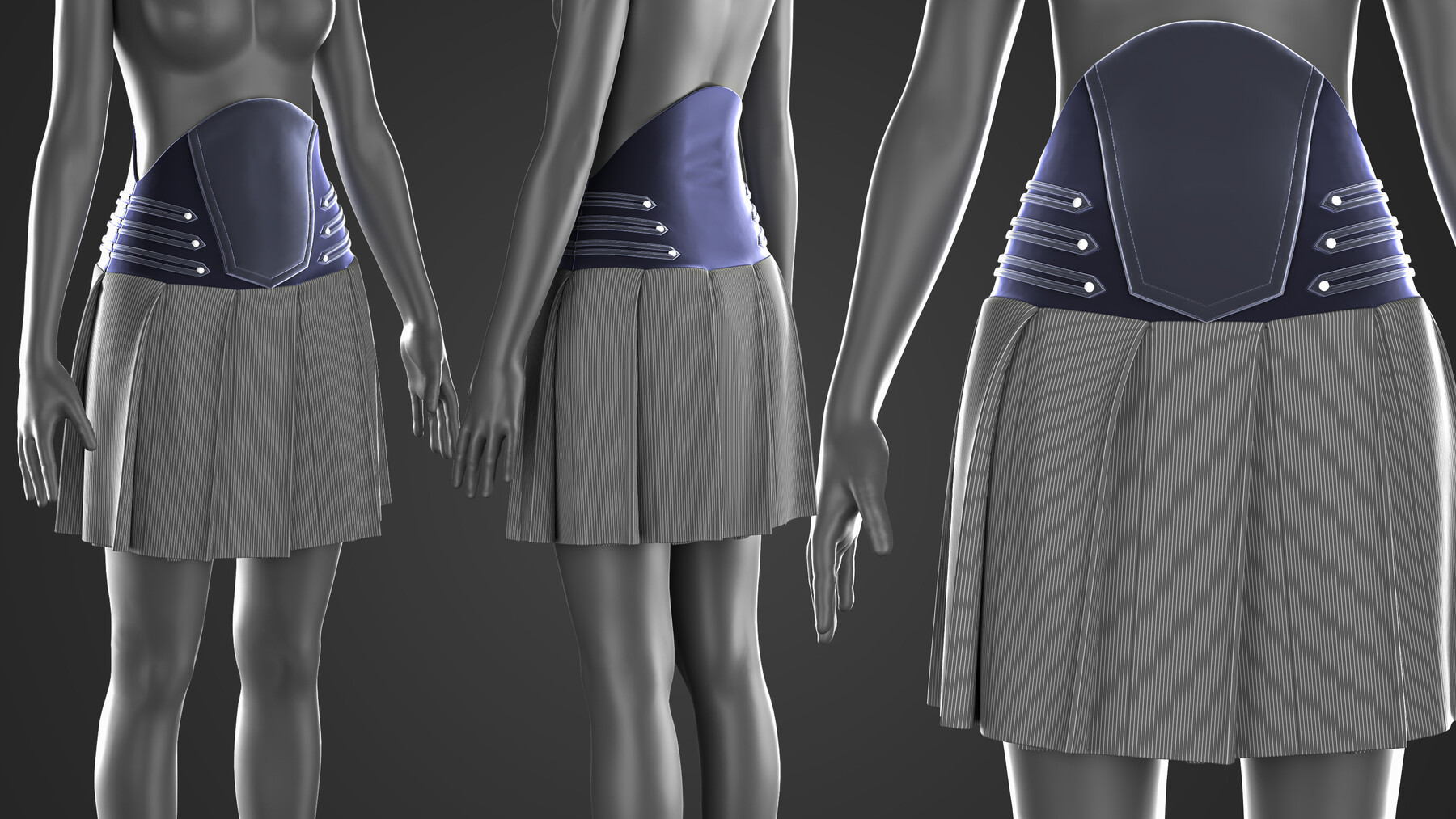 5 Short Skirt + Clo3D/Marvelous + Video Tutorial + ZPRJ + OBJ Vol.02