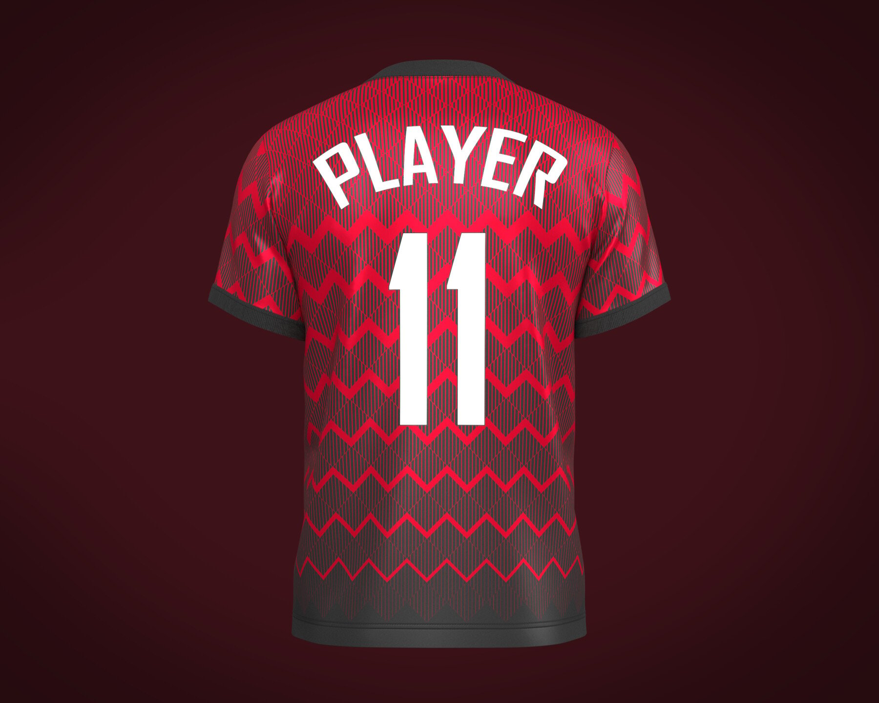 ArtStation - Soccer Red And White Jersey Player-11