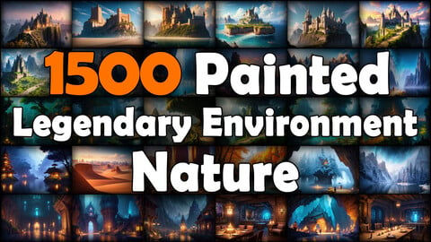 1500 Painted - Legendary Environment and Nature Reference Pack  | MEGA Bundle | 4K | v.1