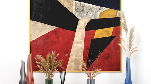 Decor set No8- By Reflex Murano And Enea glass vase