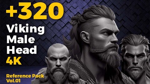 +320 Viking Male Head vol _01 (4k)