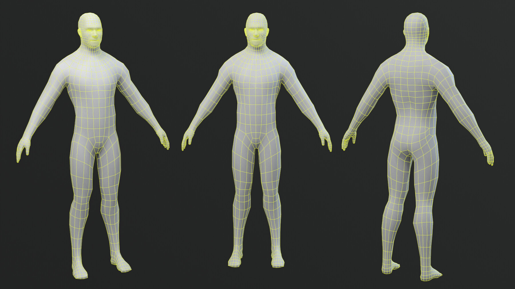 Artstation Male Character Base Mesh Game Assets