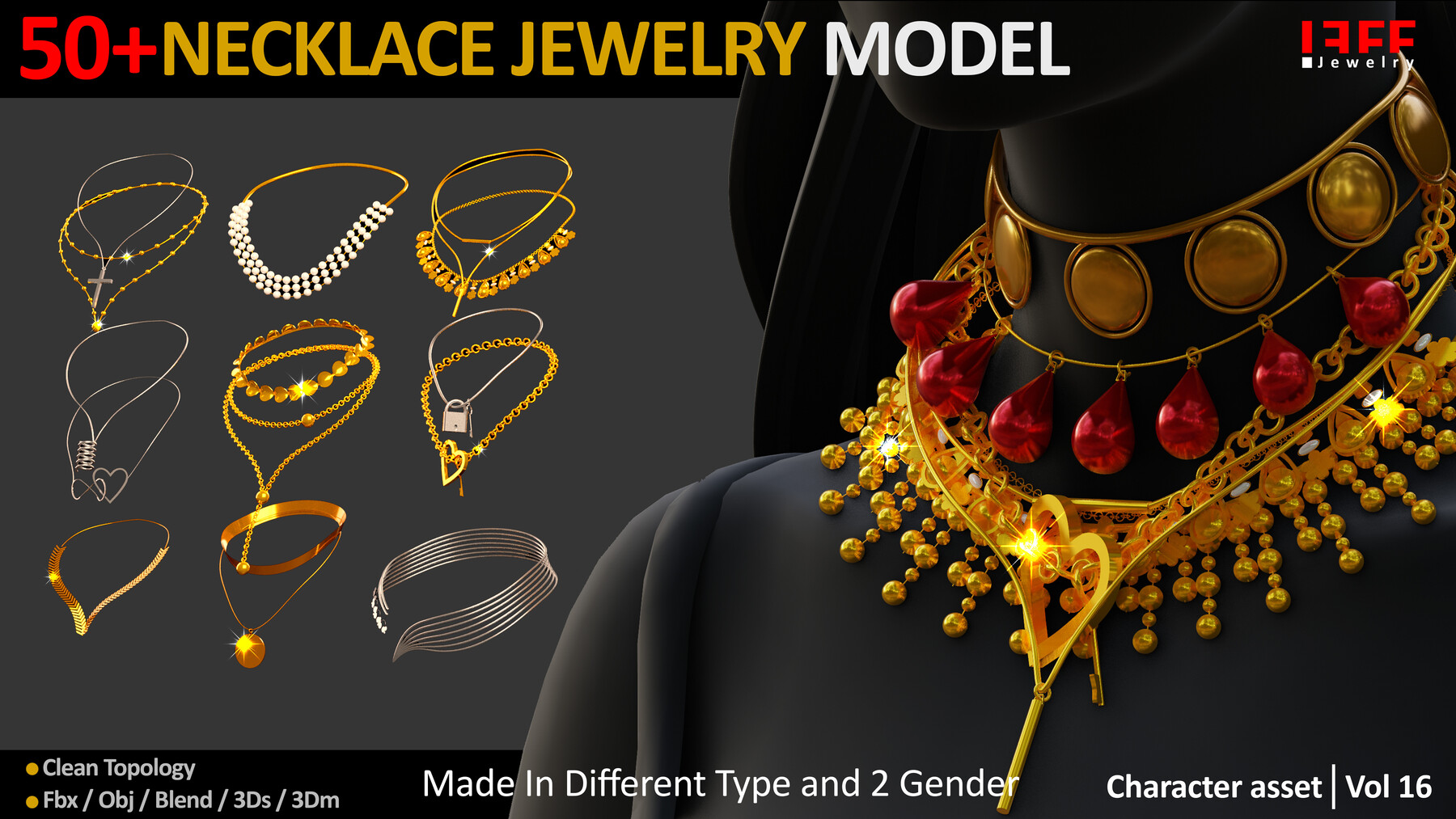 ArtStation - 270+ JEWELRY COLLECTION MODELS | Game Assets