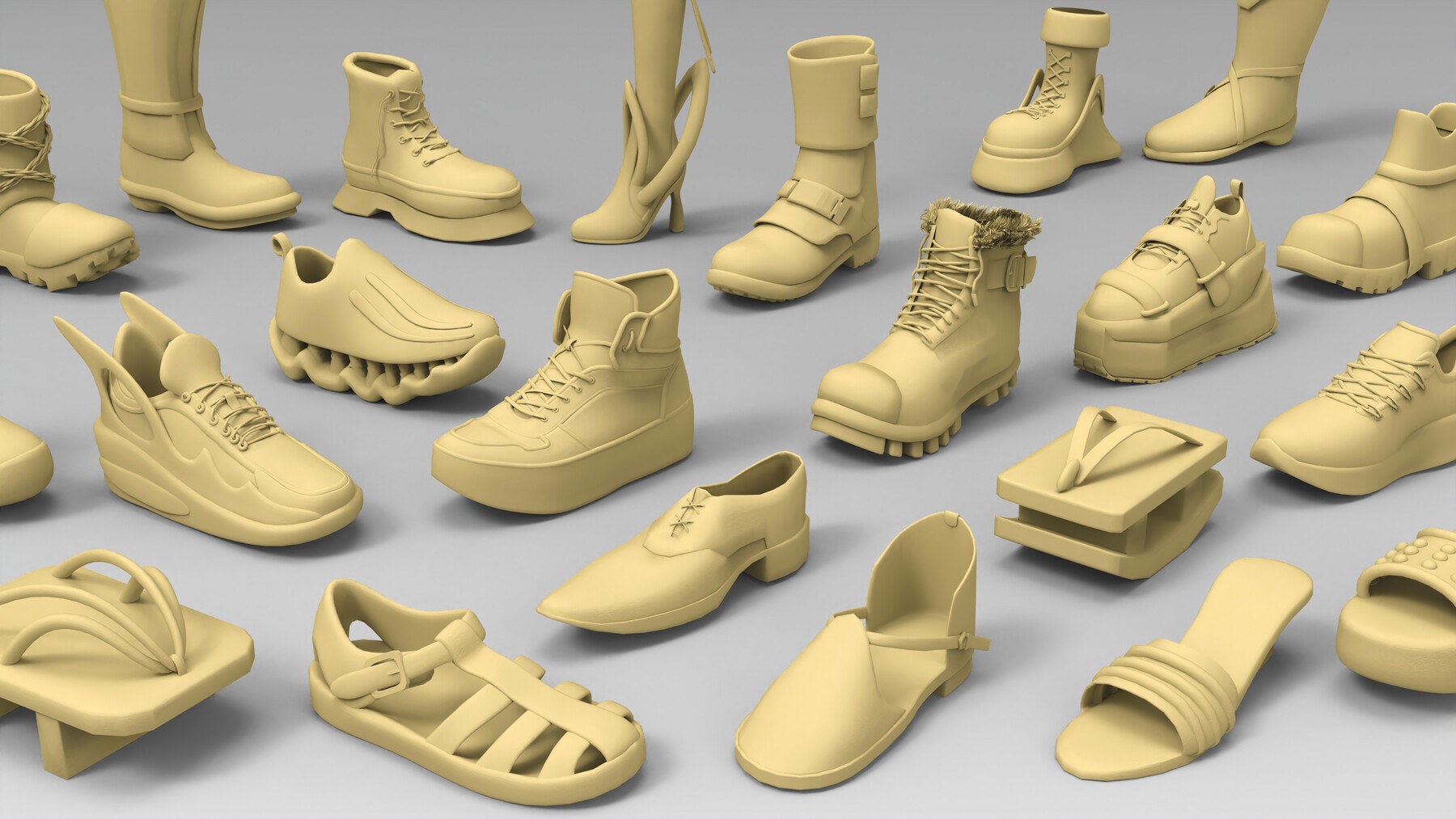 ArtStation - 25 basemesh shoes collection 4 | Resources