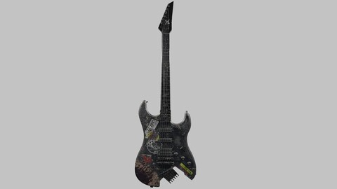 Johnny Silverhands Guitar from Cyberpunk 2077