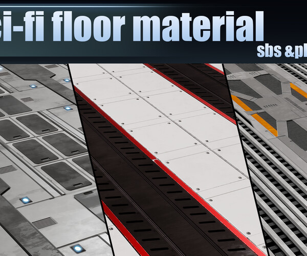 ArtStation - 10 sci-fi floor material | Game Assets
