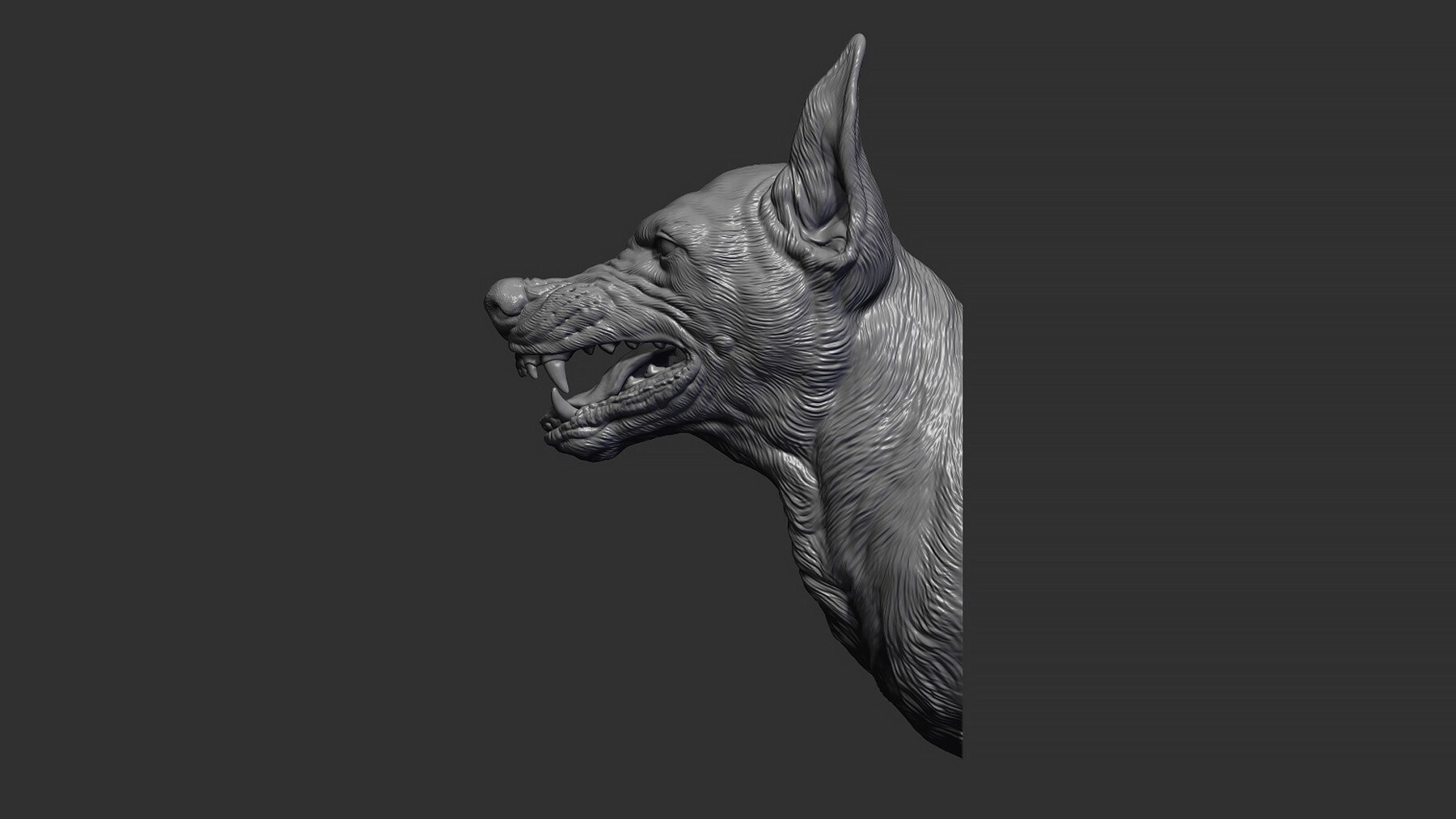 ArtStation - Doberman head grin | Resources