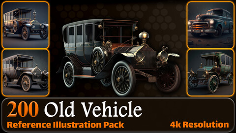 200 Old Vehicle Reference Pack | 4K | v.1