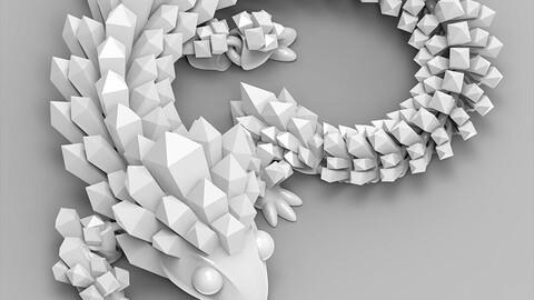 Articulated Dragon 003 - STL file for 3D printing in PLA or Resin