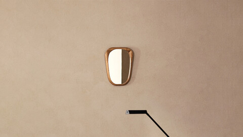 Wood rectangular mirror