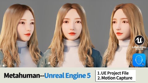 XiaoGuang- Blonde curly hair girl--Metahuman/Unreal engine 5