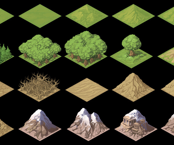 ArtStation - Isometric Fantasy Tiles | Game Assets