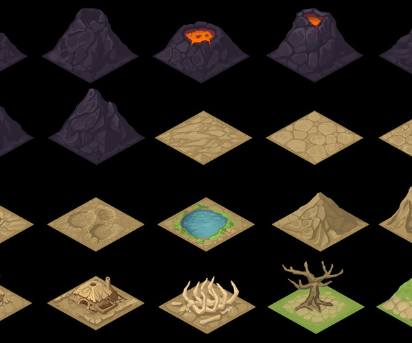 ArtStation - Isometric Fantasy Tiles | Game Assets