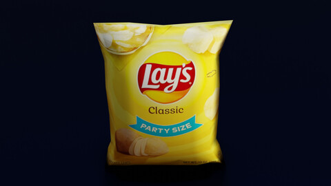 Lays chips low poly 3d model