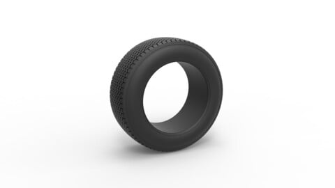 3D printable Diecast Dirt Sprint racing front tire Scale 1:25