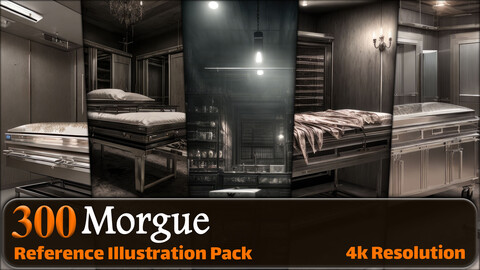 300 Morgue | Interior Reference Pack | 4K | v.2