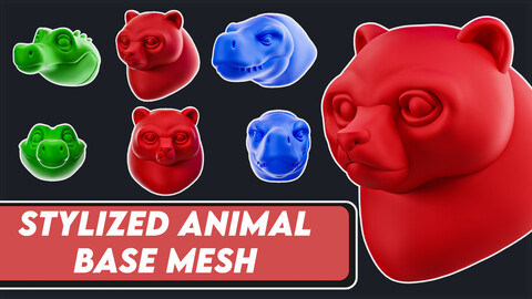 Stylized Animals Base Mesh