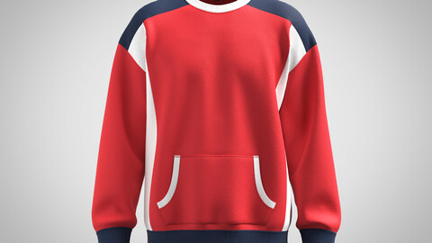 Mens Red and Blue Sweatshirt