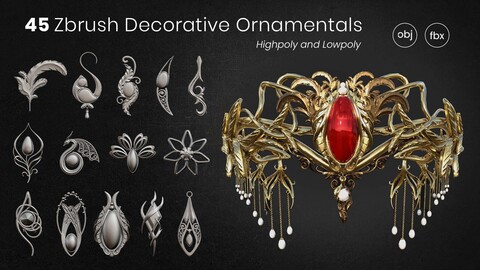 45 Zbrush Decorative Ornaments