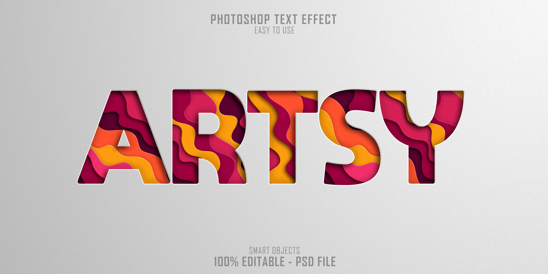 ArtStation - 3D Artsy. PSD fully editable text effect. Layer style PSD ...